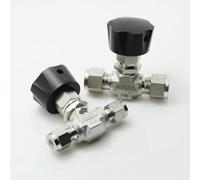 AOXIIUNNH Valve à pointeau de Compression for Tube de 3, 6, 8, 10, 12 mm, 1/8", 1/4", 3/8", 1/2", diamètre extérieur, en Acier Inoxydable 316, forgé, 3000 PSI