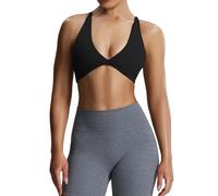 Aoxjox Soft Soutien-Gorge de Sport, Opaque, Noir, S Femme