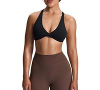 Aoxjox Soutien-Gorge de Sport rembourré Satara à Faible Impact pour Femme, Noir, Taille M