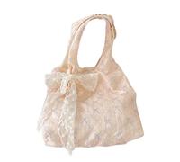 AOYEAH Doux arc ruban sacs à bandoulière, Mode élégant Y2K texturé aisselle sac, Girly Banlieue sac à main