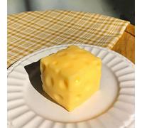 AOYEAH Easy Sqweezy Super Cheesy - Squeeze This Big, Fun, Squishy, Lente Hausse, Bloc géant Extra Doux de Fromage pour Le soulagement du Stress-Jaune Doux Rebond nouveauté Cadeau Mignon Party Favors