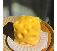AOYEAH Easy Sqweezy Super Cheesy - Squeeze This Big, Fun, Squishy, Lente Hausse, Bloc géant Extra Doux de Fromage pour Le soulagement du Stress-Jaune Doux Rebond nouveauté Cadeau Mignon Party Favors