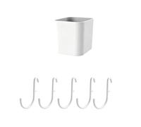 AOYEAH Kit organisateur mural Pegboard blanc, panneaux en plastique en plastique Peg Board, Pegboard mural pour bureau, salle d'artisanat, bureau et rangement de cuisine