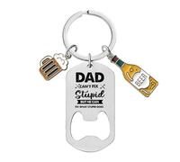 AOYEAH Porte-clés fête des pères, Unique multifonctionnel voiture porte-clés, décapsuleur décoratif, Love You Daddy Keychain accessoires