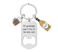 AOYEAH Porte-clés fête des pères, Unique multifonctionnel voiture porte-clés, décapsuleur décoratif, Love You Daddy Keychain accessoires