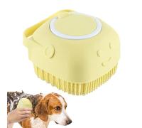 AOYEBO Brosse de bain pour chien avec distributeur de savon - Tête à récurer en silicone et réservoir de shampooing intégré pour un nettoyage en profondeur, un massage et un moussage sans effort (dos