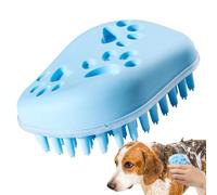 AOYEBO Brosse de bain pour chien - Brosse de massage en caoutchouc souple avec prise en main ergonomique, épilation douce pour chiens à poils longs/courts (double fonction)