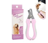 AOYEBO Coupe-griffes pour animaux de compagnie avec protection anti-éclaboussures - ABS + TPR + coupe-ongles en acier inoxydable, lames croissant et bouchon de sécurité pour chats/petits chiens (sans