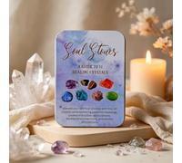AOYEBO Crystal Oracle Jeu de 51 cartes de tarot en anglais avec boîte en fer
