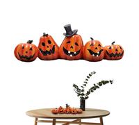 AOYEBO Décoration de citrouille d'inspiration vintage - Artisanat en résine résistante aux fissures, décoration de table/fenêtre moyenne pour Halloween et Dia de Los Muertos
