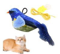 AOYEBO Jouet pour chat à suspendre - Fait à la main en plumes et tissu - Stimulation sonore interactive pour chats d'intérieur - Instinct de chasse (B)