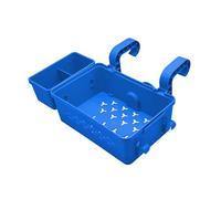 AOYEBO Panier de rangement en ABS pour piscine - Crochets réglables et design robuste (flotteur de piscine/porte-serviette, piscines hors sol) Bleu