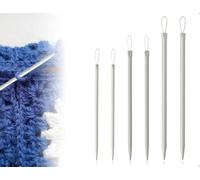 AOYEGIC 6 aiguilles à coudre, aiguilles à tricoter en nylon à gros chas, aide à l'enfilage, pour le tissage de la laine, le cuir cousu main, la broderie de tapisserie et les loisirs créatifs
