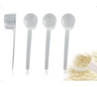 AOYEGIC CuillèRes Doseuses 4 PièCes,CuillèRes Doseuses Transparentes Avec Graduation,Pour La PâTisserie,La Cuisine,Café,La Lessive,ProtéInes En Poudre,CréAtine,à Maison,Au Bureau Et à L'éCole(5 G)