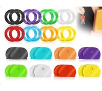 AOYEGIC Lot De 32 éTiquettes Pour Capuchons De CléS,Identification CléS En Caoutchouc Flexible Coloré,éTiquettes RéUtilisables Pour Capuchons Pour Une Identification Porte Rapides(8 Couleurs)
