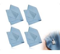 AOYEGIC Lot De 4 Chiffons De Nettoyage Pour Instruments, Chiffons De Polissage Pour L'Argent, Pour Guitare, Violon, Piano, Trompette, Saxophone, FlûTe Et Bijoux De FlûTe (Bleu)