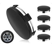 AOYEGIC Lot de 4 enjoliveurs, enjoliveurs universels en ABS,Compatible avec VW Les Voitures et Compatible avec BMW Les Voitures(Noir, diamètre extérieur 60 mm, diamètre intérieur 56 mm)