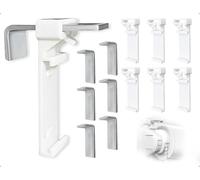 AOYEGIC Lot de 6 Supports de Serrage pour Store Enrouleur Klemmfix,Store Enrouleur Double en métal,sans perçage pour Collage,pour Fixation sur Le vantail Fixe de la Porte de fenêtre en PVC