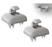 AOYEGIC Support de pare soleil, 2 crochets en plastique pour pare soleil intérieur de voiture, Compatible avec Audi Auto A1 A3 A4 A5 Q3 Q5, pour la maison (Gris)