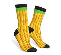 AOYEGO Chaussettes amusantes pour cardiogrammes colorés - Nouveauté - Décontractée - Design de couleur contrastée - Cadeau pour homme et femme, Épi de maïs, Taille unique