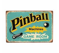AOYEGO Panneaux en métal vintage pour salle de jeux Pinball pour cafés, bars, pubs, magasins, panneaux muraux décoratifs humoristiques pour hommes et femmes 20,3 x 30,5 cm