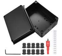 Aoyfuwell Boîte de jonction étanche IP65 - Pour montage en surface - Avec scie cloche de 20 mm - En ABS - Noir - 150 x 110 x 70 mm