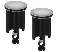 Aoyfuwell Bouchon Lavabo Universel, 2 Pièces Bouchon de Vidange, Bouchon de Lavabo Réglable, Bouchon d'évier Universel avec Flitre Cheveux de Vidange pour Lavabo, Bidet, (Noir)