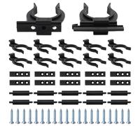 Aoyswuz 20 Pièces Clip Plinthe Cuisine avec 60 vis Clips de Fixation de Plinthe de Cuisine Deux Tailles de Bandes de Fixation Attache Plinthe Cuisine pour Pieds de Cuisine 32-40 mm