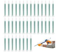 Aoyswuz 50 Pièces Buses Époxy, Buse de Mélange Statique 1:1 Buses De Mélange Tube De Mélange, Buse Tubes Époxy pour Pistolet à Colle 2K, Pistolet à Colle AB