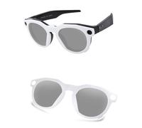 AOZAN Lunettes de soleil polarisées à clipser à monture blanche mate compatibles avec Oakley Meta HSTN OW8002 51 mm pour homme et femme, Gainsboro, Meta HSTN