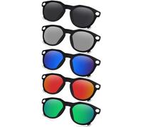AOZAN Lunettes de soleil polarisées à clipser avec monture noire mate compatibles avec Oakley Meta HSTN OW8002 51 mm pour homme et femme - Noir onyx, Gainsboro et bleu capri, cramoisi électrique et