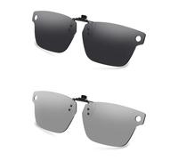 AOZAN Lunettes de soleil polarisées à clipser pour Meta Adventurer Large 52 mm, protection UV et maintien sûr - Noir onyx et Gainsboro
