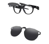 AOZAN Lunettes de soleil polarisées à clipser pour Oakley Meta HSTN OW8002 51 mm, protection UV et maintien sûr, noir onyx, Meta HSTN