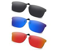 AOZAN Lunettes de soleil polarisées à clipser pour Ray-Ban RB5279 57 mm | RX5279 57 mm, protection UV et maintien sûr - Noir onyx, bleu Capri et cramoisi électrique