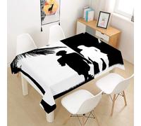 Aozhiswe Nappe de Table Rectangulaire Couple Romantique Nappe Exterieur Impermeable Jardin 140x300 cm Table Cloth Palmier Hawaïen Imprimée Anti-Taches Nappes Protection Cuisine Fête a-1949
