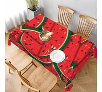 Aozhiswe Nappe de Table Rectangulaire Fruit de Pastèque Nappe Exterieur Impermeable Jardin 140x240 cm Table Cloth Rouge Imprimée Anti-Taches Nappes Protection Cuisine Fête a/4697