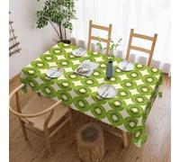 Aozhiswe Nappe de Table Rectangulaire Kiwi Nappe Exterieur Impermeable Jardin 140x300 cm Table Cloth Vert Fruité Imprimée Anti-Taches Nappes Protection Cuisine Fête a-10429