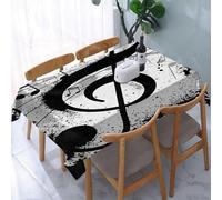 Aozhiswe Nappe de Table Rectangulaire Notes de Musique en Noir et Blanc Nappe Exterieur Impermeable Jardin 140x240 cm Table Cloth Partition Musicale Imprimée Anti-Taches Nappes Protection Fête a-9167