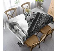 Aozhiswe Nappe de Table Rectangulaire Paris Nappe Exterieur Impermeable Jardin 140x260 cm Table Cloth Architecture Française Imprimée Anti-Taches Nappes Protection Cuisine Fête a/1508