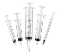 AOZUO 5 Pièces Seringue Plastique,Seringue 5ml,1ml 3ml 5ml 10ml 20ml Seringues En Plastique D'alimentation Sans Aiguille Seringue De Mesure Injecteur Réutilisable Pour Liquide Laboratoire Scientifique