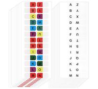 AOZUO 520 Pièces lettre Autocollants de l'alphabet de A à Z, étiquettes autocollantes blanches pour bureau, cahier, dictionnaire, fichier
