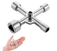 AOZUO Clé de robinet triangulaire à 4 voies, 5 tailles, clé utilitaire commerciale, clé multifonctionnelle pour compteur de gaz, clé de tuyau, clé de bavette pour robinet, robinet, armoire électrique,