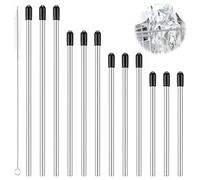 AOZUO Lot de 13 porte-bouteilles en acier inoxydable pour panier à couverts - Accessoires de lave-vaisselle - Avec capuchons en silicone - Pour tous les paniers à vaisselle (15,4/18,4/22/26,9 cm)