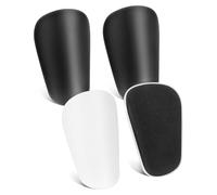 AOZUO Lot de 2 paires de mini protège-tibias de football, pour tous les âges, équipement de protection extra petit, pour homme et femme (noir, blanc)