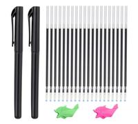AOZUO Lot de 2 stylos magiques, avec 20 recharges, encre invisible, stylos magiques pour enfants, réutilisables, écriture manuscrite, pour enfants, calligraphie, chiffres, dessin, lettres