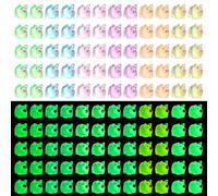 AOZUO Lot de 60 mini cochons lumineux en résine - Mini cochons porte-bonheur - En résine - Petites figurines de cochon dans l'obscurité - Mini cochons - Pour jardin, maison de poupée