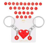 AOZUO Porte Clef Couple,Porte Clé Couple,Porte Cle Couple Porte Clé Coeur Cadeau Couple Porte Clef Cadeau Pour Son Copain En Forme De Cœur En Brique Cadeau À Faire Soi-Même Pour Amoureux Petit Ami