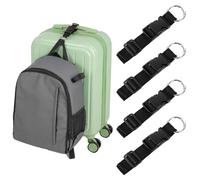 AOZUO Sangles de Bagage Add a Bag, 4 pièces Pinces de Veste Réglables Crochets Porte-Bagages Sangles de Ceinture de Valise Clips de Transport avec Connecteur de Bagages et Crochet Accessoires de