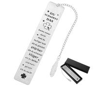 AOZUO Vous créez le marque-page, porte-bonheur avec boîte cadeau, marque-page personnalisé, porte-bonheur, cadeau pour femmes, enseignants, étudiants, collègues, cadeau d'adieu de Noël