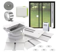 Aozzy 240cm Joint de porte pour climatiseurs mobiles avec Adapt Universel 13/15cm, Verrou de Sécurité & Joint pour Climatiseur Mobile/Déshumidificateur sur Portes/Fenêtres